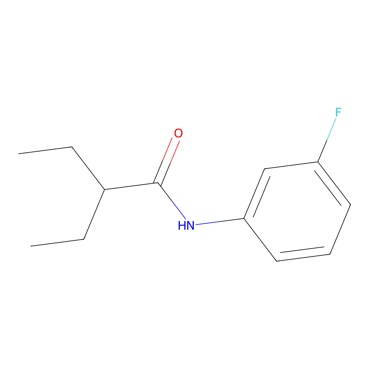 2-ethyl-N-(3-fluorophenyl)butanamide molecular structure, CAS 426215-01-2