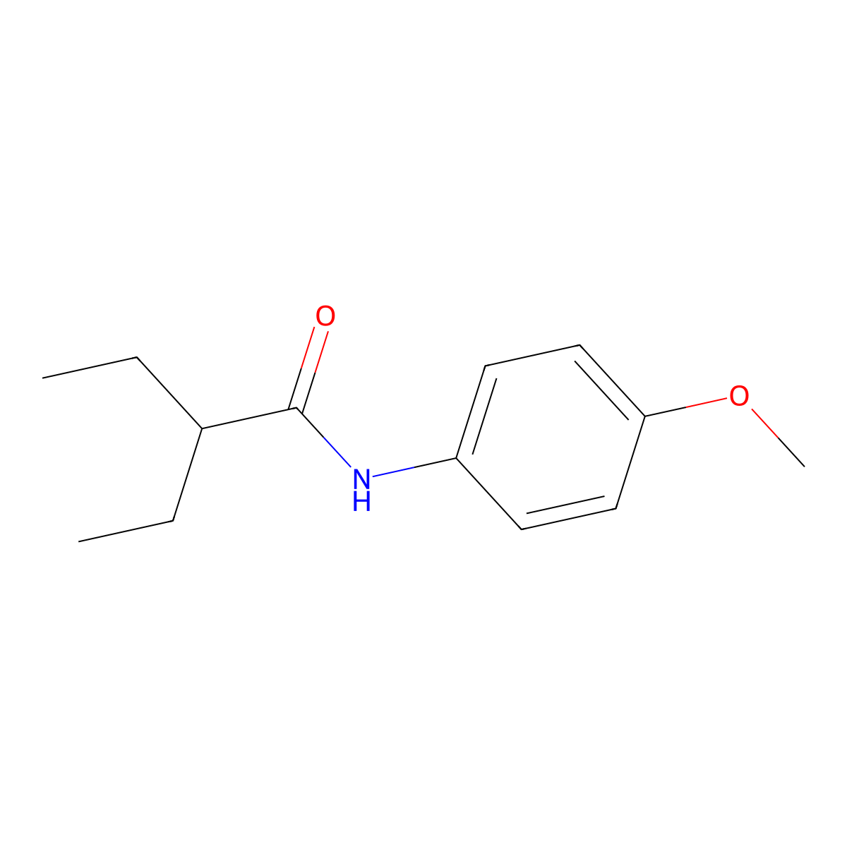 2-ethyl-N-(4-methoxyphenyl)butanamide molecular structure, CAS 426215-05-6