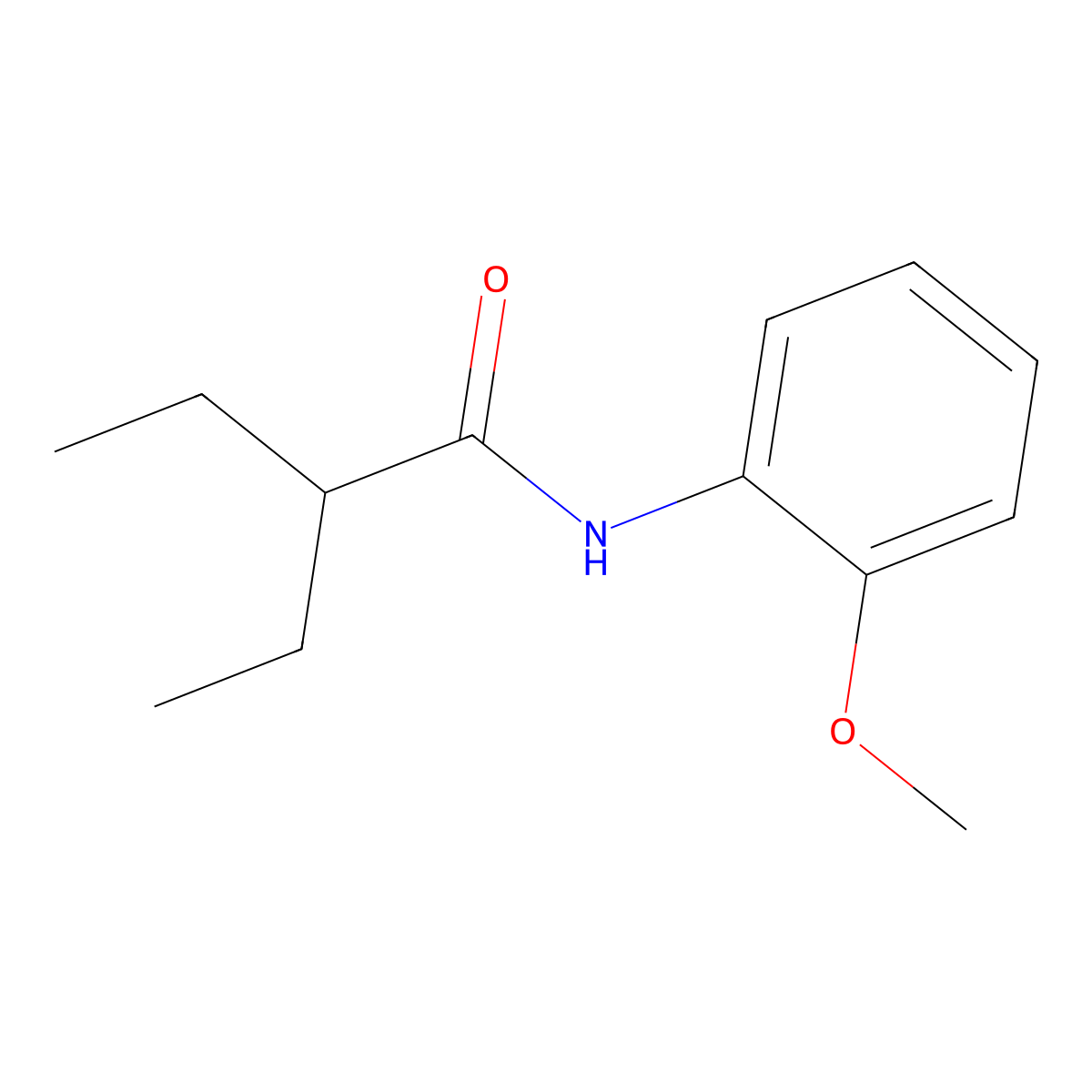 2-ethyl-N-(2-methoxyphenyl)butanamide molecular structure, CAS 426215-10-3
