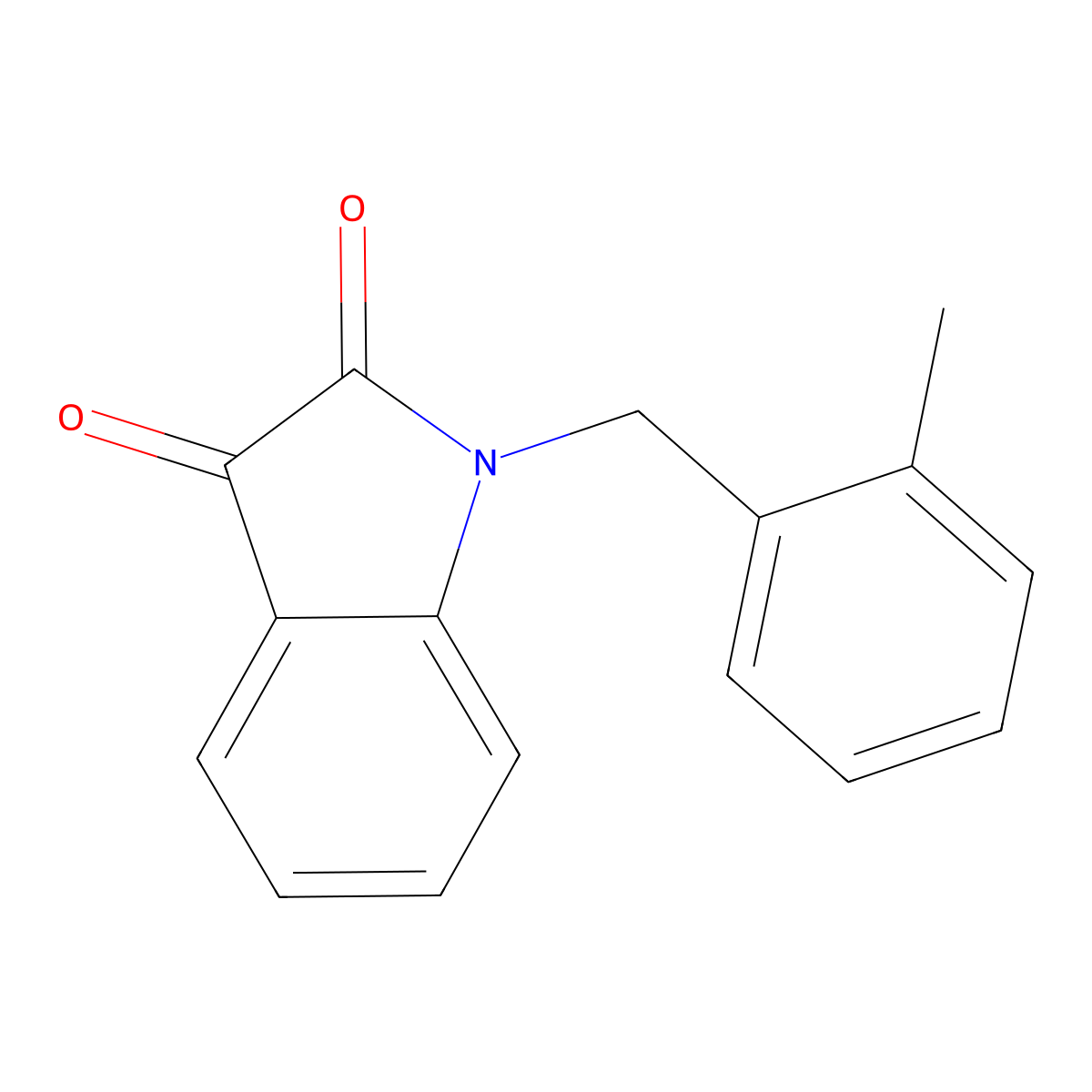 1-(2-Methylbenzyl)indoline-2,3-dione molecular structure, CAS 426215-32-9