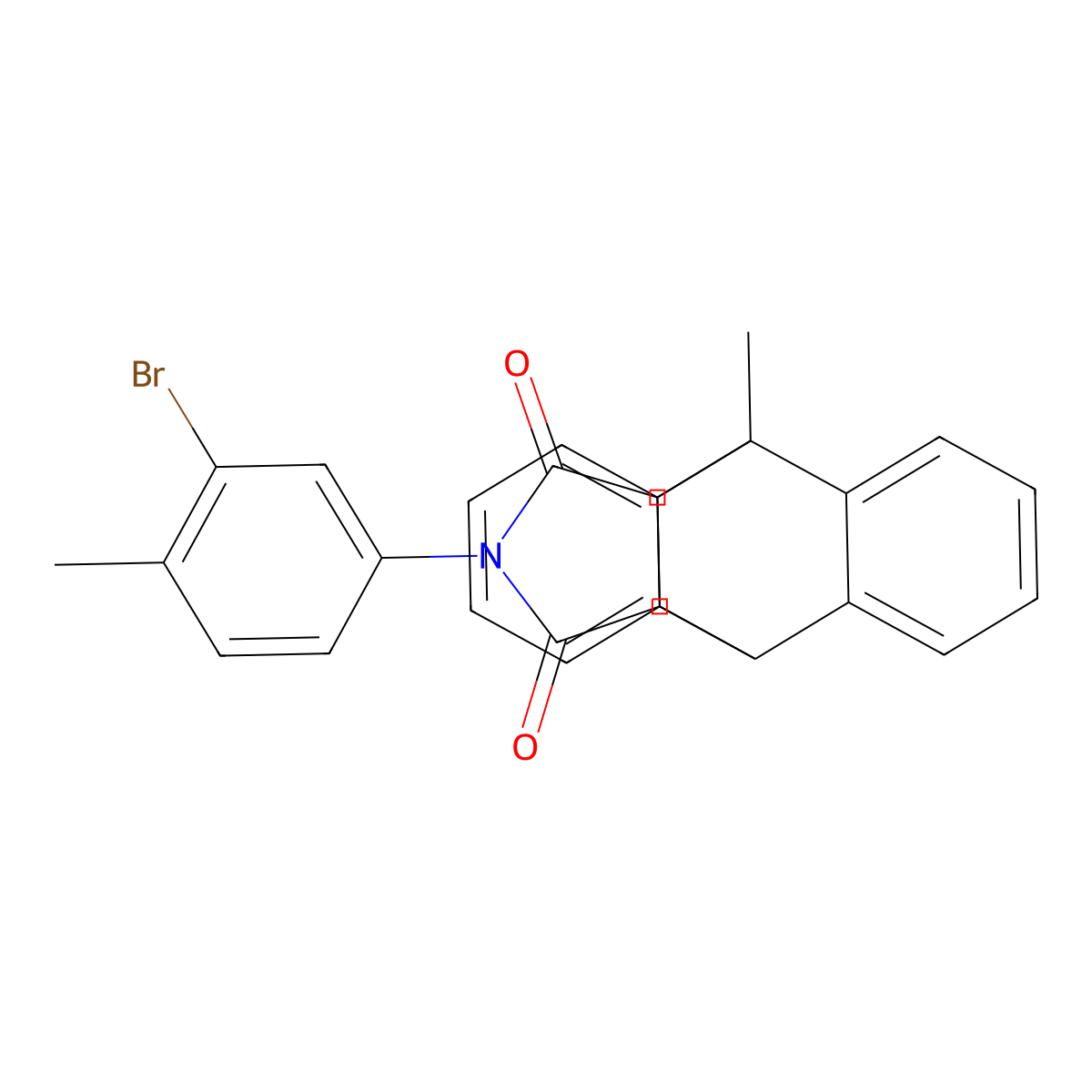 17-(3-Bromo-4-methylphenyl)-1-methyl-17-azapentacyclo[6.6.5.0~2,7~.0~9,14~.0~15,19~]nonadeca-2,4,6,9,11,13-hexaene-16,18-dione (non-preferred name) molecular structure, CAS 426215-36-3