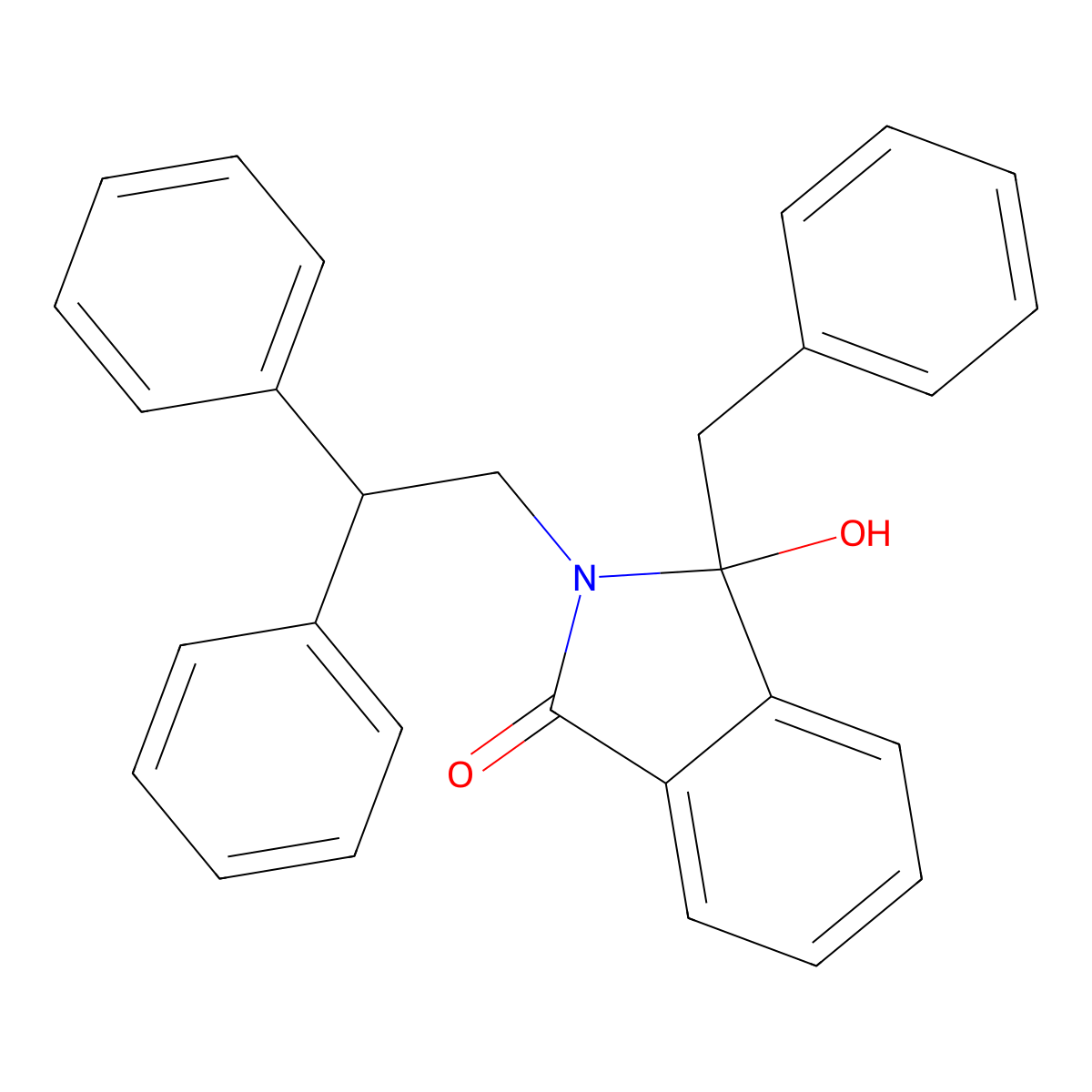 3-benzyl-2-(2,2-diphenylethyl)-3-hydroxy-2,3-dihydro-1H-isoindol-1-one molecular structure, CAS 426216-17-3