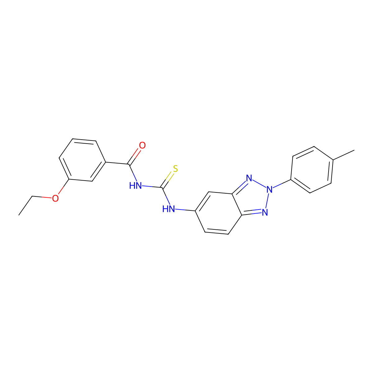3-ethoxy-N-[[2-(4-methylphenyl)benzotriazol-5-yl]carbamothioyl]benzamide molecular structure, CAS 426216-55-9