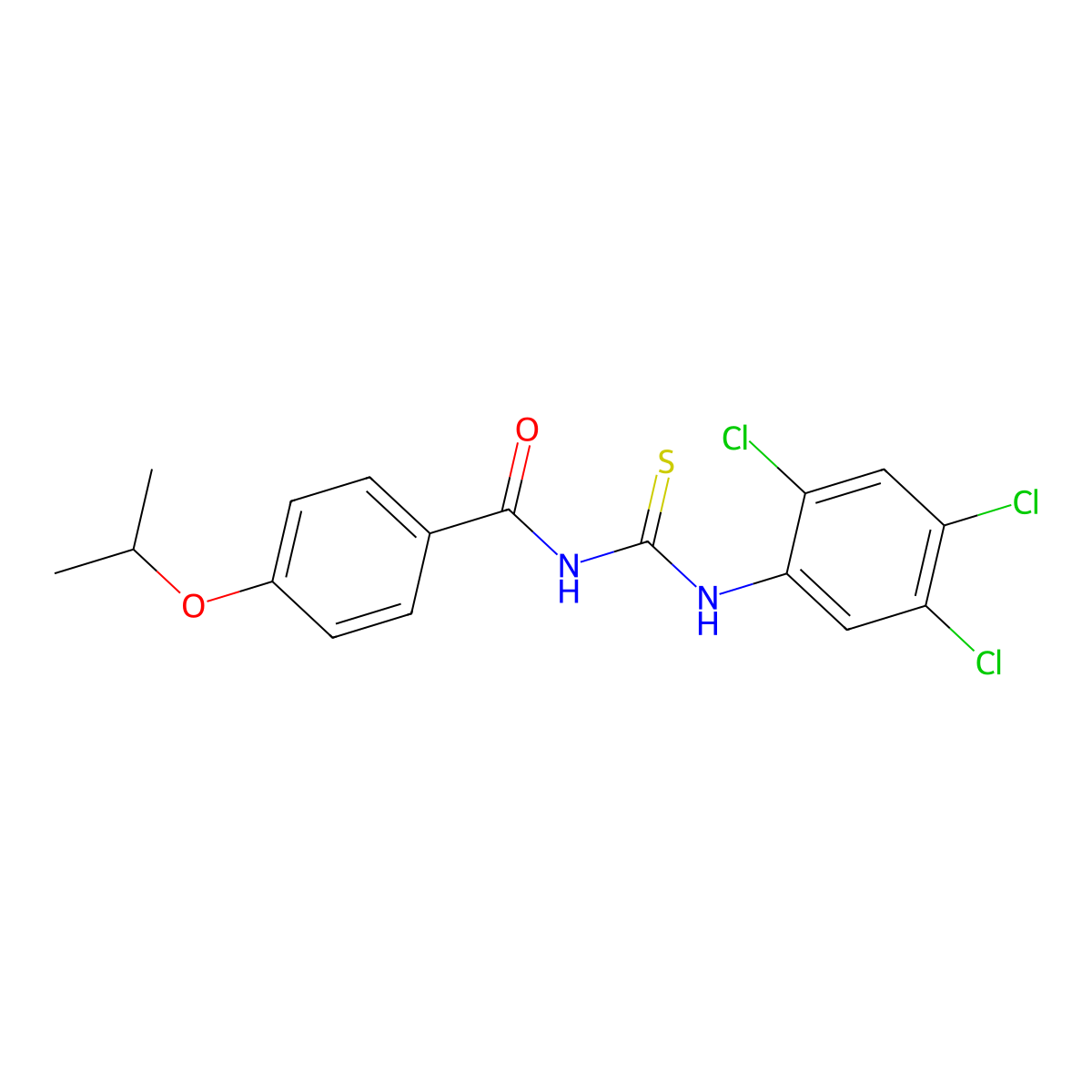 4-propan-2-yloxy-N-[(2,4,5-trichlorophenyl)carbamothioyl]benzamide molecular structure, CAS 426216-64-0