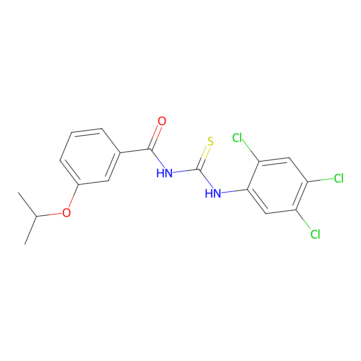 3-propan-2-yloxy-N-[(2,4,5-trichlorophenyl)carbamothioyl]benzamide molecular structure, CAS 426216-72-0