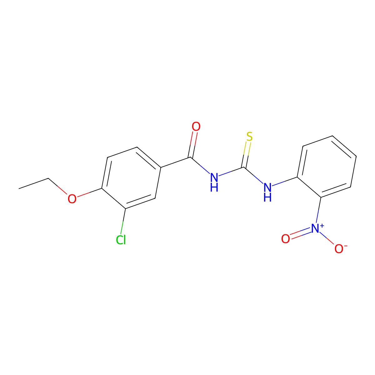 3-chloro-4-ethoxy-N-[(2-nitrophenyl)carbamothioyl]benzamide molecular structure, CAS 426216-96-8
