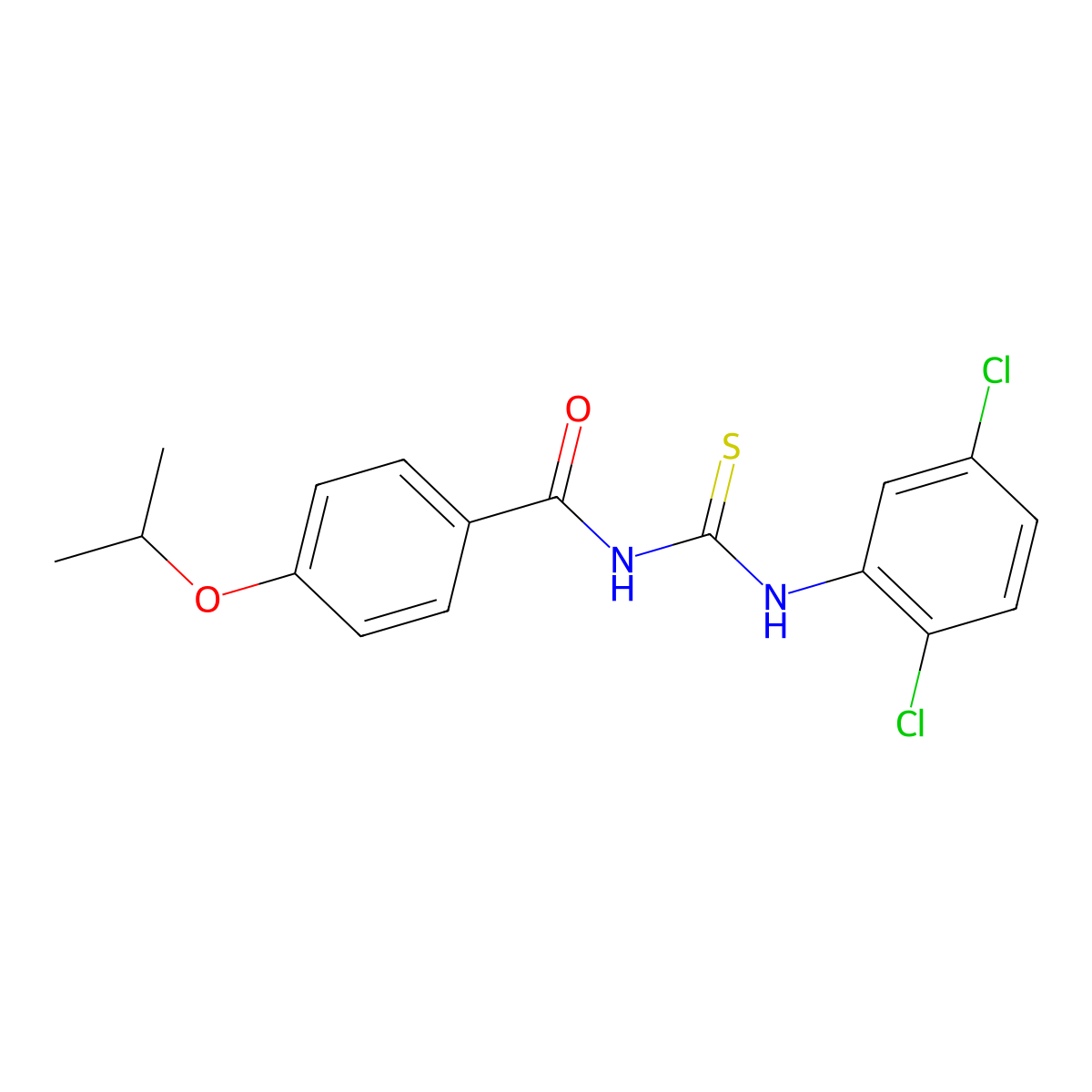 N-[(2,5-dichlorophenyl)carbamothioyl]-4-(propan-2-yloxy)benzamide molecular structure, CAS 426217-12-1