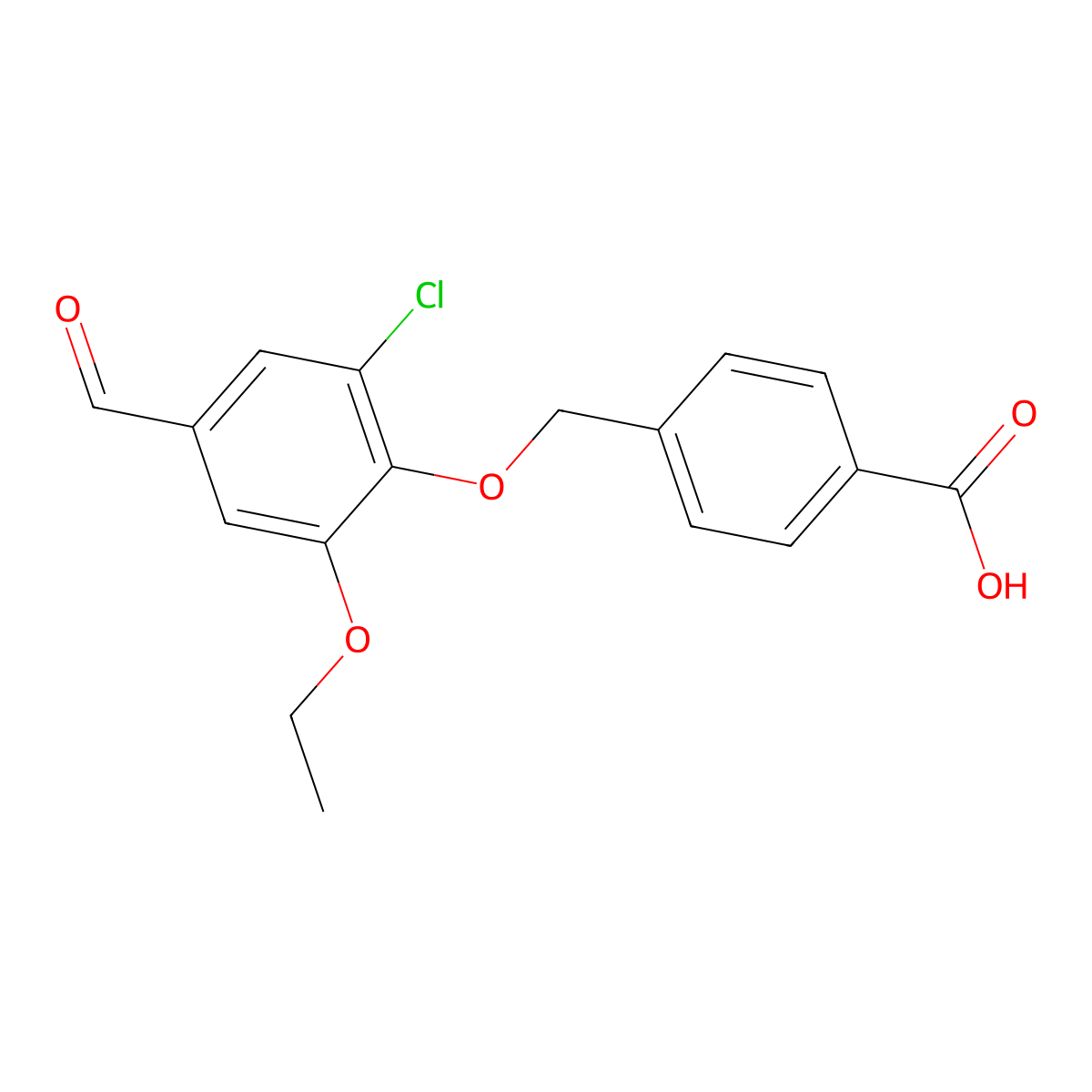 4-[(2-Chloro-6-ethoxy-4-formylphenoxy)methyl]benzoic acid molecular structure, CAS 426217-16-5