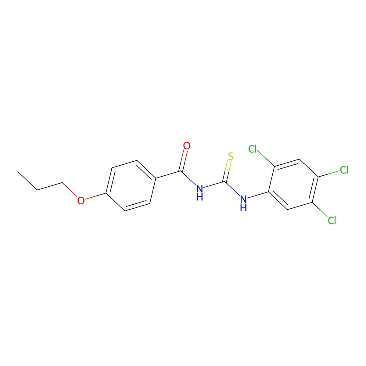 4-propoxy-N-[(2,4,5-trichlorophenyl)carbamothioyl]benzamide molecular structure, CAS 426217-48-3