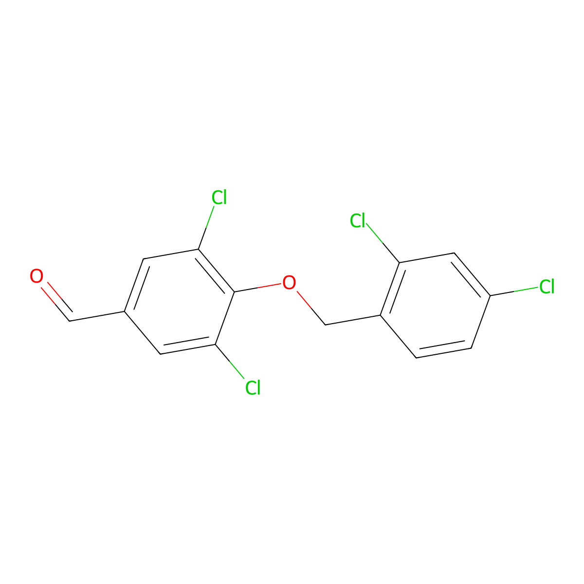 3,5-Dichloro-4-[(2,4-dichlorophenyl)methoxy]benzaldehyde molecular structure, CAS 426217-72-3