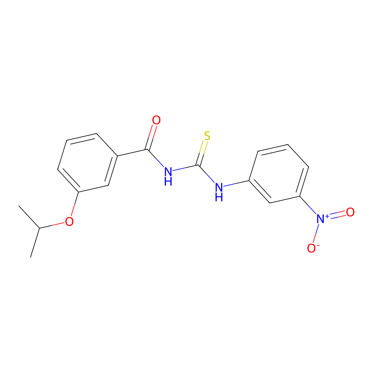 N-[(3-nitrophenyl)carbamothioyl]-3-propan-2-yloxybenzamide molecular structure, CAS 426217-80-3