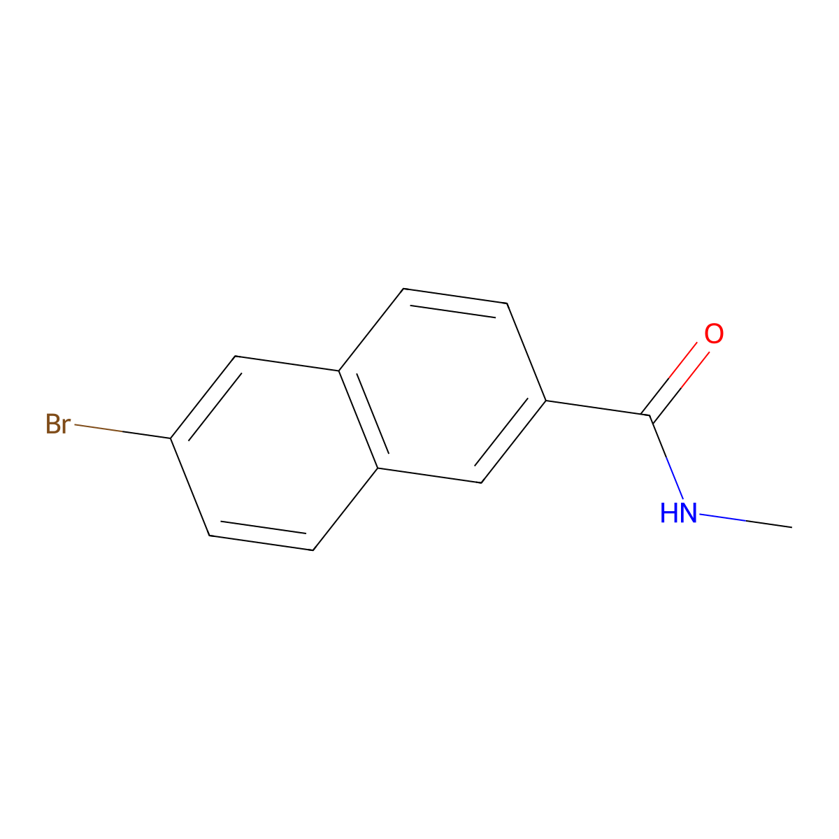 6-bromo-N-methyl-2-naphtamide molecular structure, CAS 426219-35-4