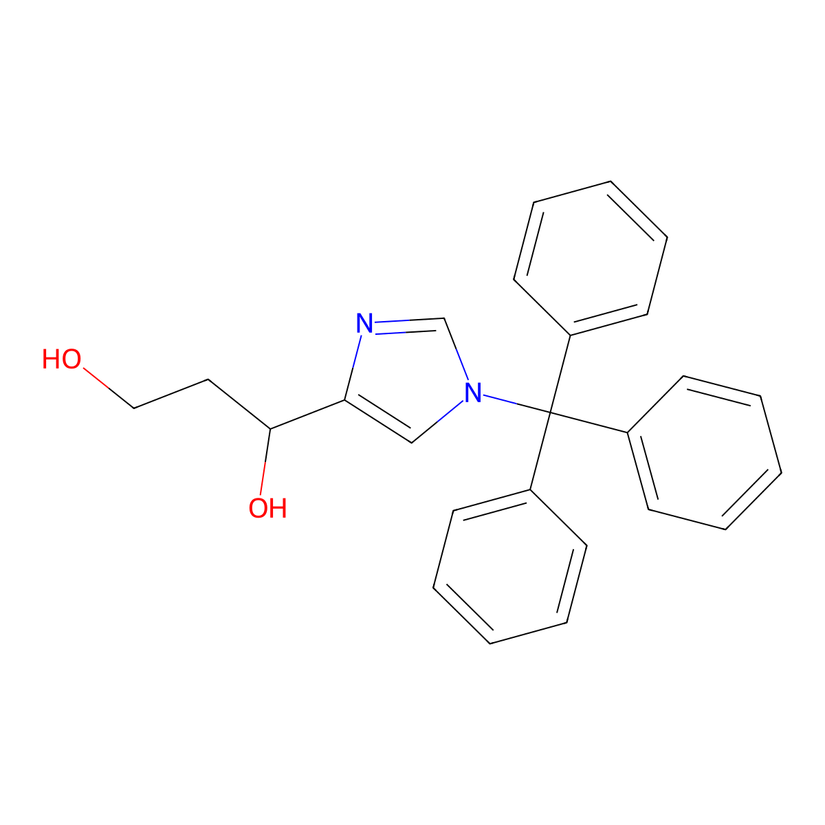 1-(1-Trityl-1H-imidazol-4-yl)propane-1,3-diol molecular structure, CAS 426219-41-2