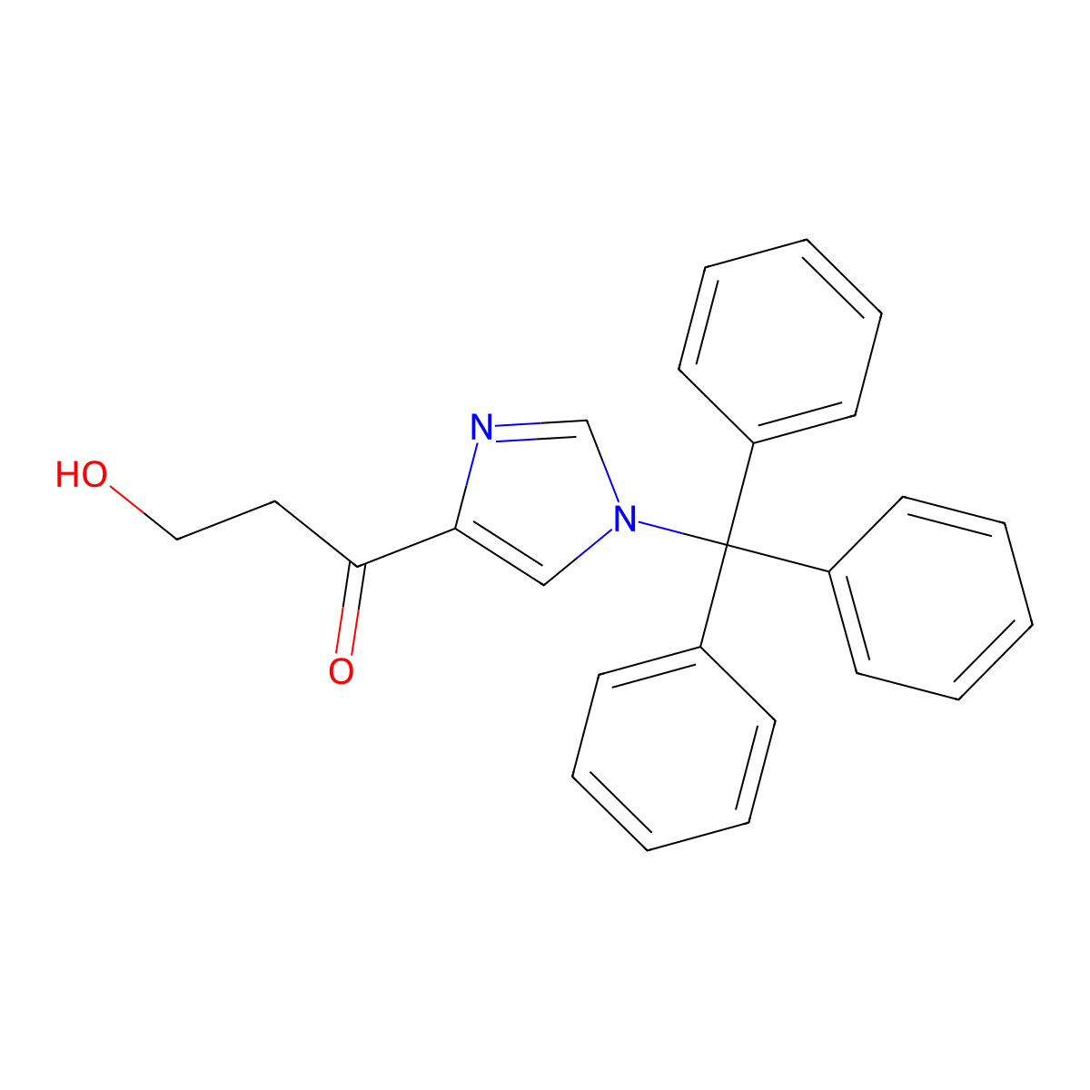 3-Hydroxy-1-(1-trityl-1H-imidazol-4-YL)propan-1-one molecular structure, CAS 426219-42-3