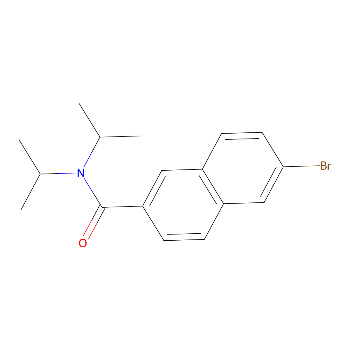 6-bromo-N,N-diisopropyl-2-naphthamide molecular structure, CAS 426219-46-7