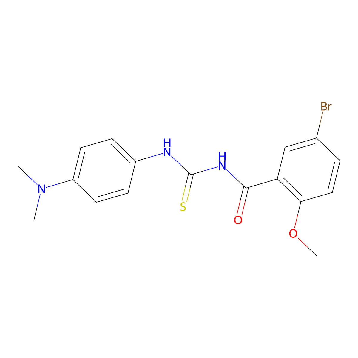 5-bromo-N-[[4-(dimethylamino)phenyl]carbamothioyl]-2-methoxybenzamide molecular structure, CAS 426220-55-5