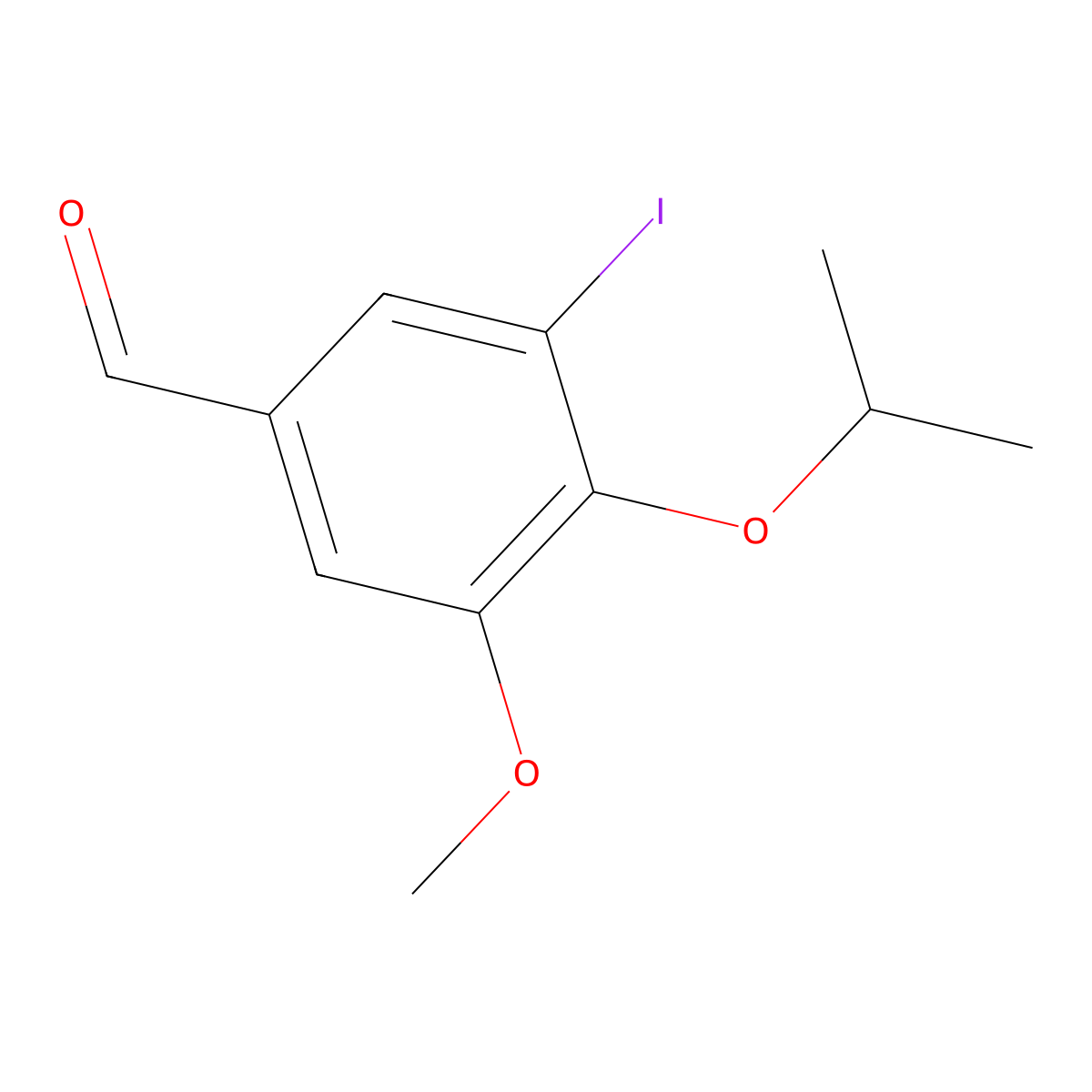 3-Iodo-4-isopropoxy-5-methoxybenzaldehyde molecular structure, CAS 426221-01-4