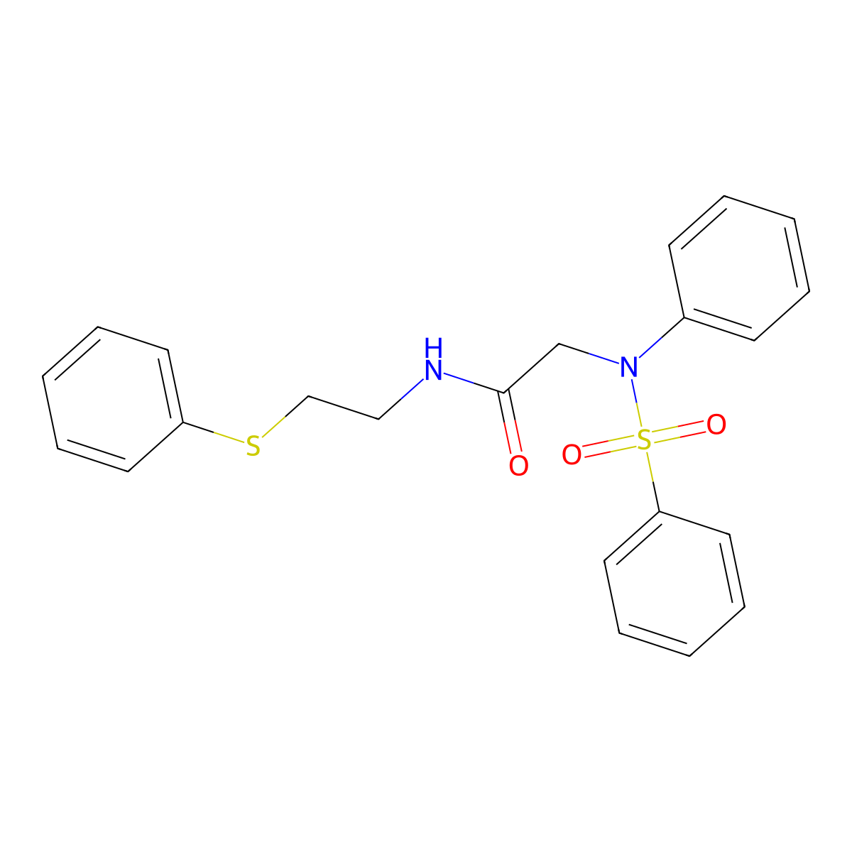 2-[N-(benzenesulfonyl)anilino]-N-(2-phenylsulfanylethyl)acetamide molecular structure, CAS 426221-29-6