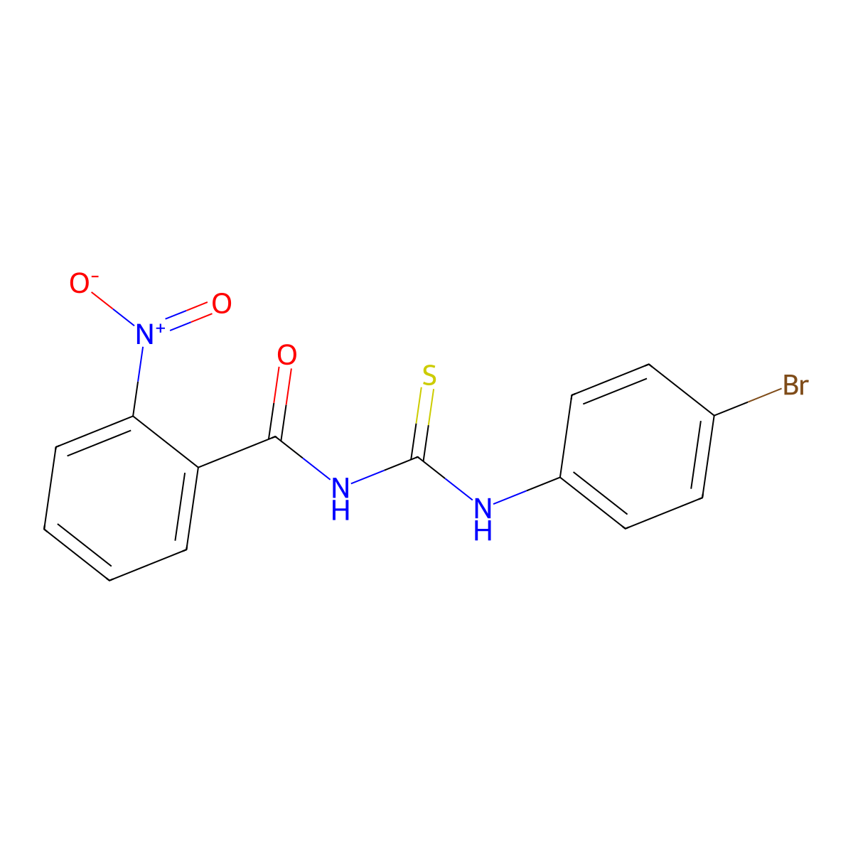 N-[(4-bromophenyl)carbamothioyl]-2-nitrobenzamide molecular structure, CAS 426221-94-5