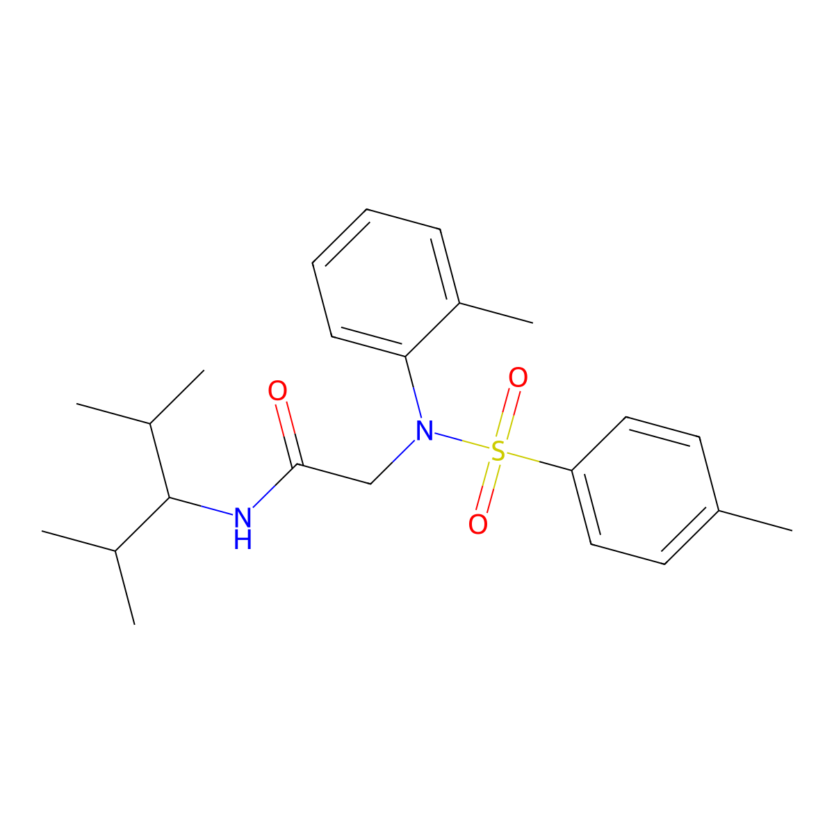 N-(2,4-dimethylpentan-3-yl)-2-(2-methyl-N-(4-methylphenyl)sulfonylanilino)acetamide molecular structure, CAS 426222-03-9