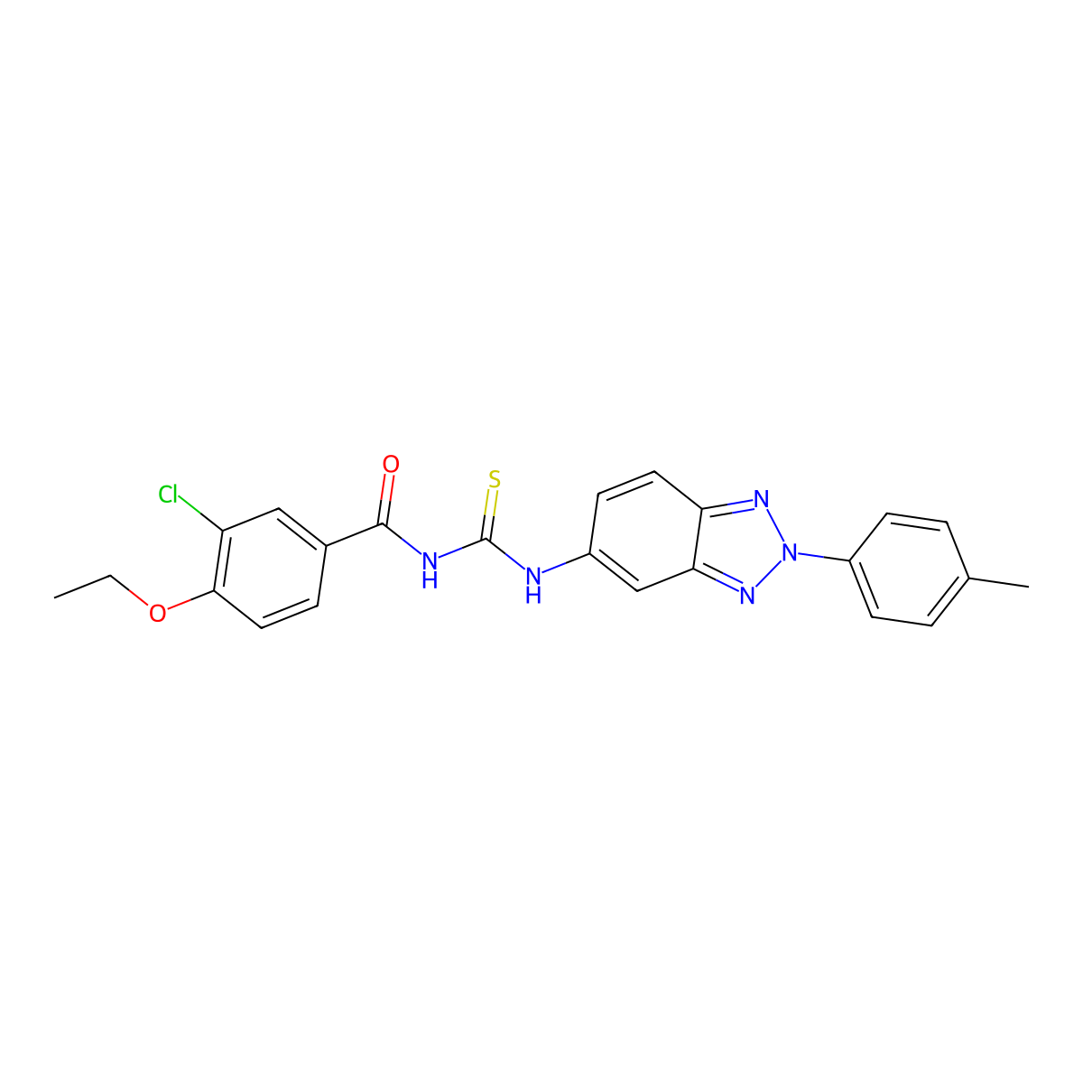 3-chloro-4-ethoxy-N-[[2-(4-methylphenyl)benzotriazol-5-yl]carbamothioyl]benzamide molecular structure, CAS 426222-36-8