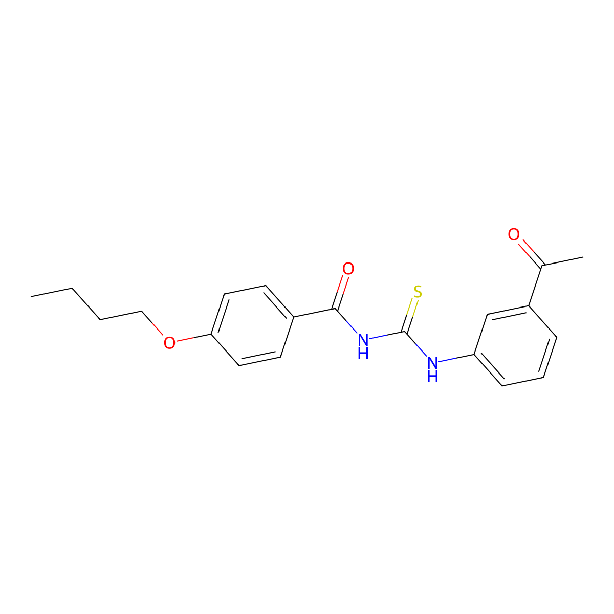 N-[(3-acetylphenyl)carbamothioyl]-4-butoxybenzamide molecular structure, CAS 426222-88-0