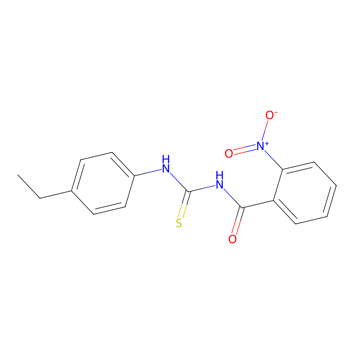 N-[(4-ethylphenyl)carbamothioyl]-2-nitrobenzamide molecular structure, CAS 426223-19-0