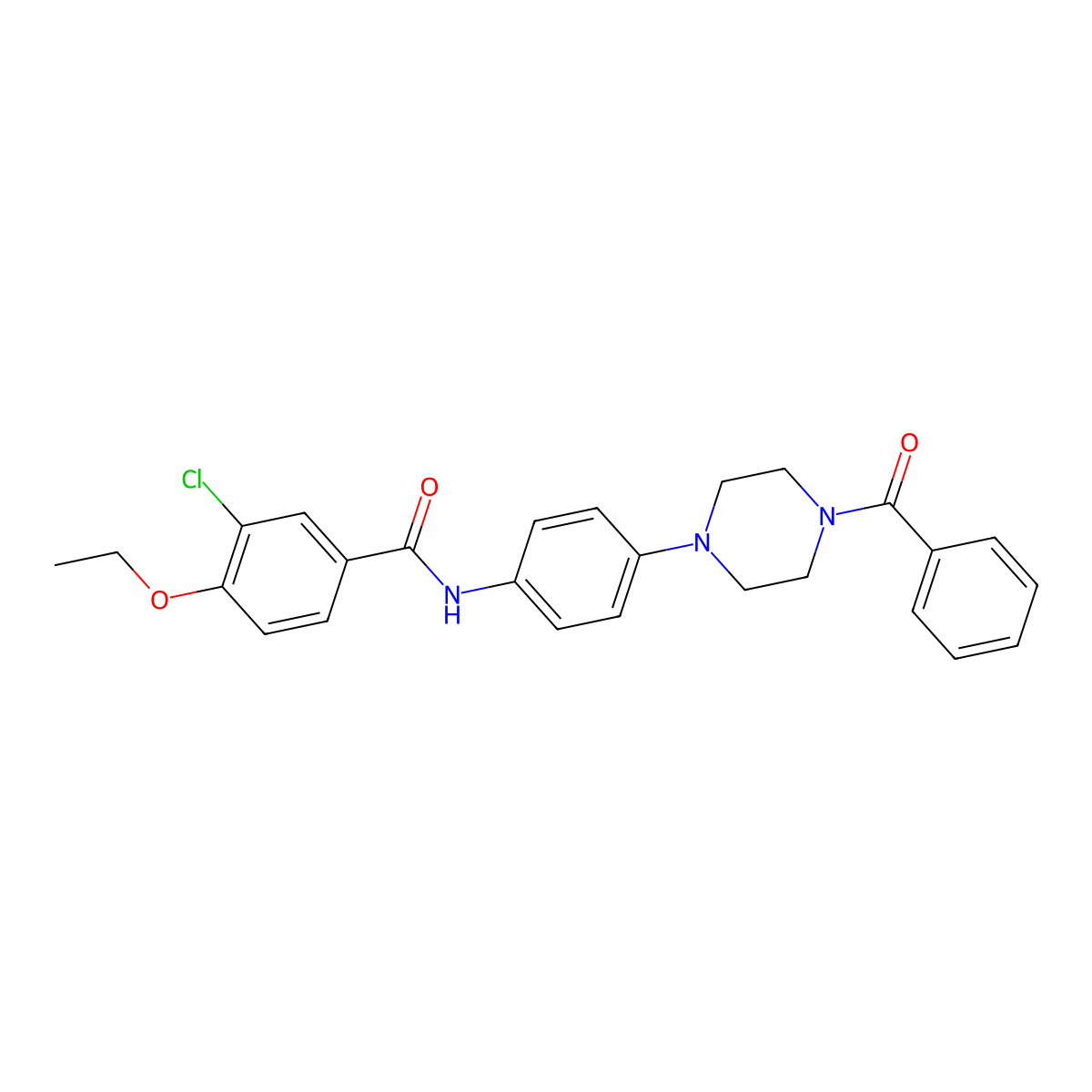 N-[4-(4-benzoylpiperazin-1-yl)phenyl]-3-chloro-4-ethoxybenzamide molecular structure, CAS 426223-48-5