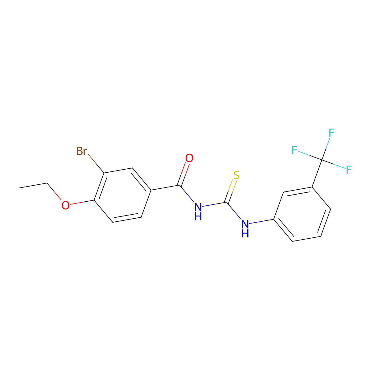 3-bromo-4-ethoxy-N-[[3-(trifluoromethyl)phenyl]carbamothioyl]benzamide molecular structure, CAS 426223-75-8