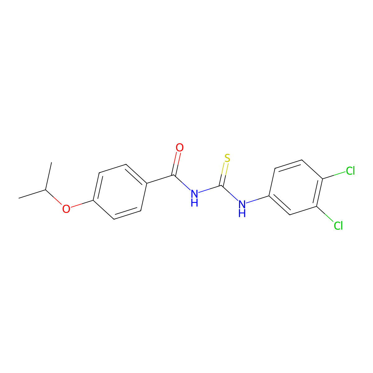 N-[(3,4-dichlorophenyl)carbamothioyl]-4-propan-2-yloxybenzamide molecular structure, CAS 426224-72-8