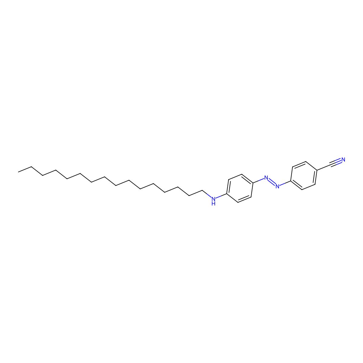 4-{(E)-[4-(hexadecylamino)phenyl]diazenyl}benzonitrile molecular structure, CAS 426226-27-9