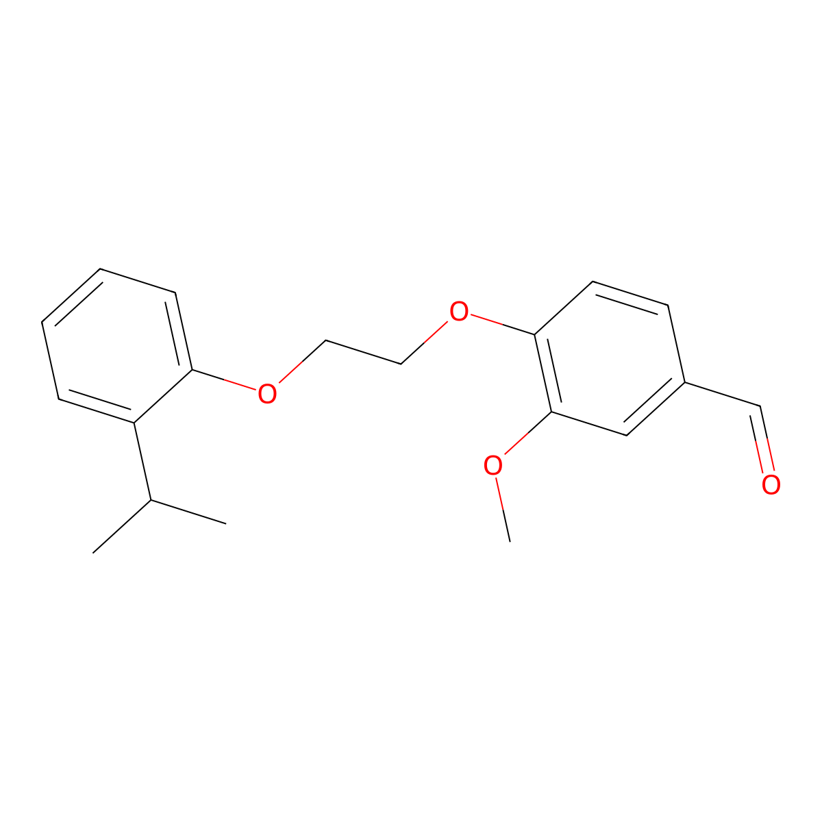 3-Methoxy-4-[2-(2-propan-2-ylphenoxy)ethoxy]benzaldehyde molecular structure, CAS 426226-82-6