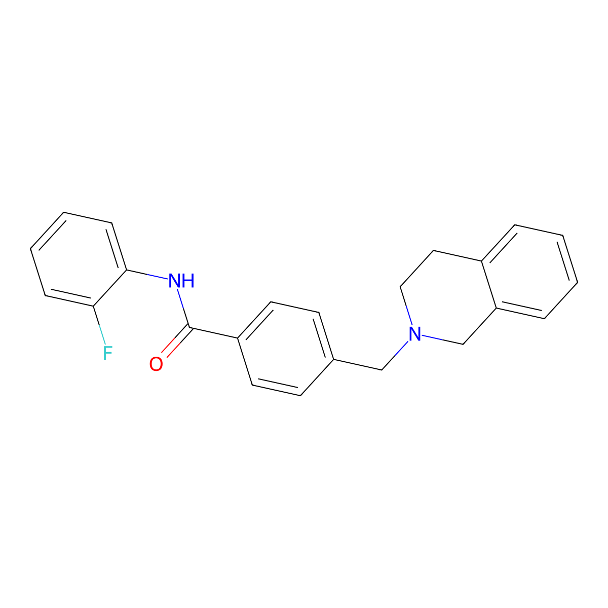 4-(3,4-dihydro-1H-isoquinolin-2-ylmethyl)-N-(2-fluorophenyl)benzamide molecular structure, CAS 426226-87-1