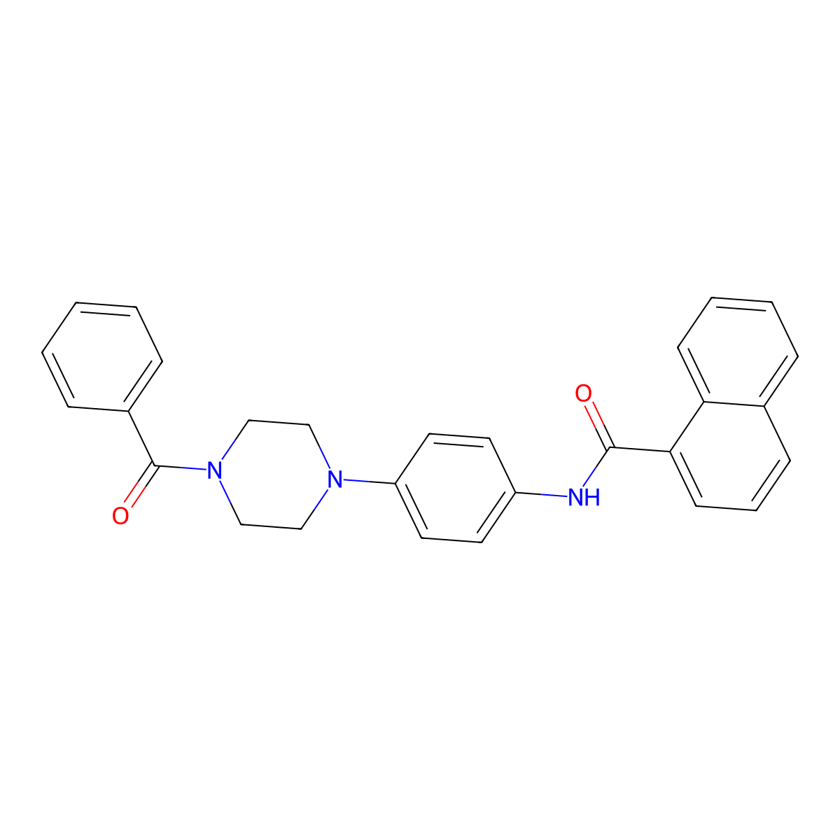 N-[4-(4-benzoylpiperazin-1-yl)phenyl]naphthalene-1-carboxamide molecular structure, CAS 426227-87-4