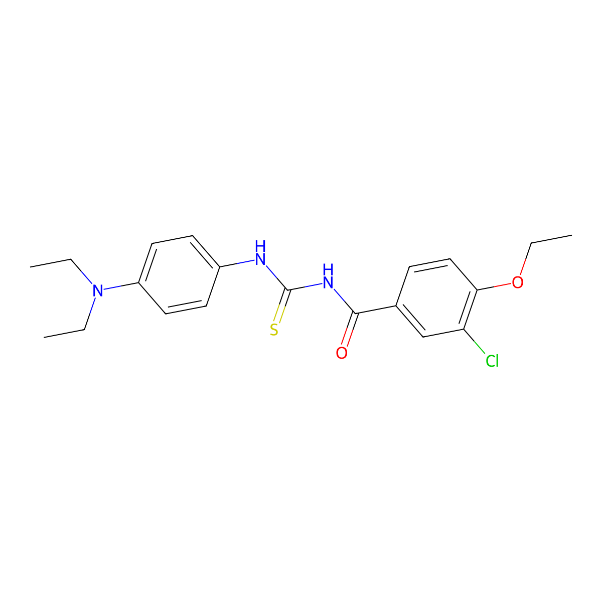 3-chloro-N-[[4-(diethylamino)phenyl]carbamothioyl]-4-ethoxybenzamide molecular structure, CAS 426228-10-6