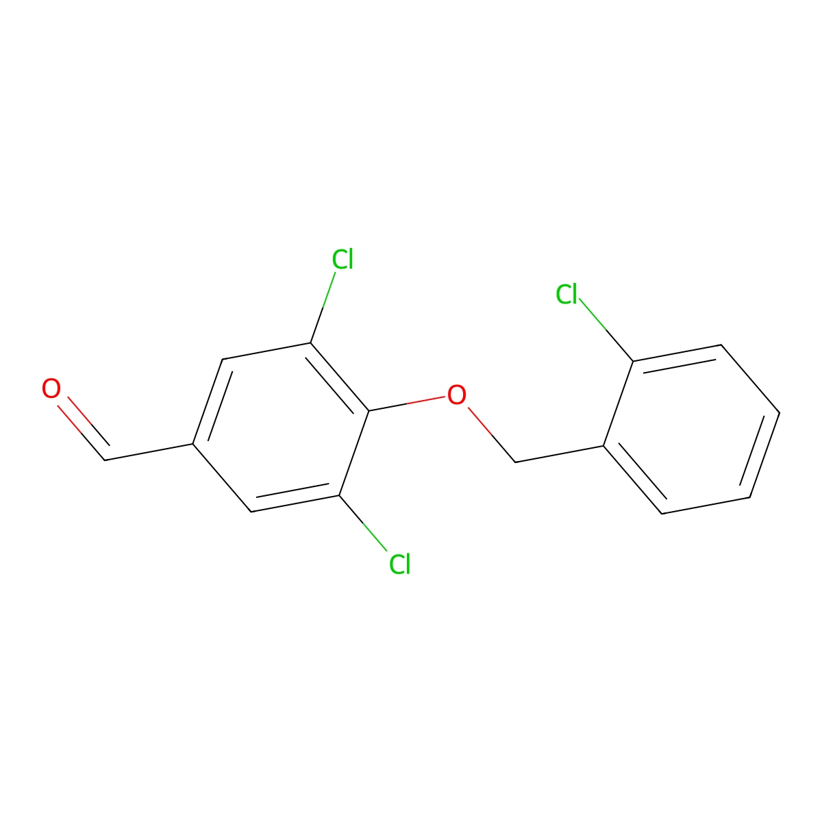 3,5-Dichloro-4-[(2-chlorobenzyl)oxy]benzaldehyde molecular structure, CAS 426228-12-8