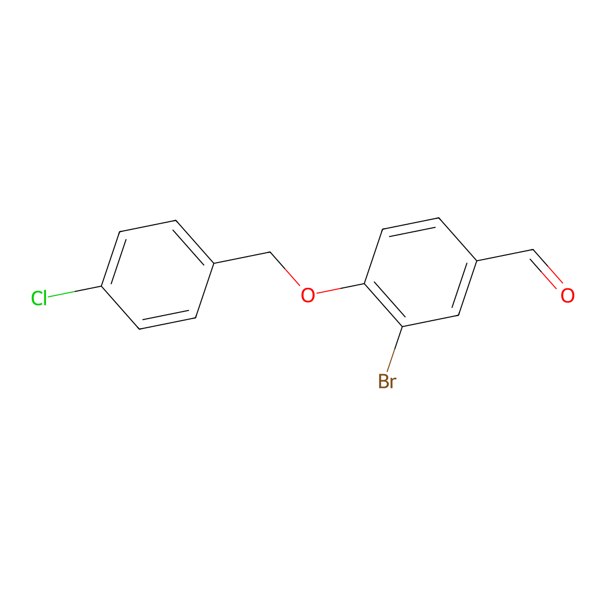3-Bromo-4-[(4-chlorobenzyl)oxy]benzaldehyde molecular structure, CAS 426228-27-5
