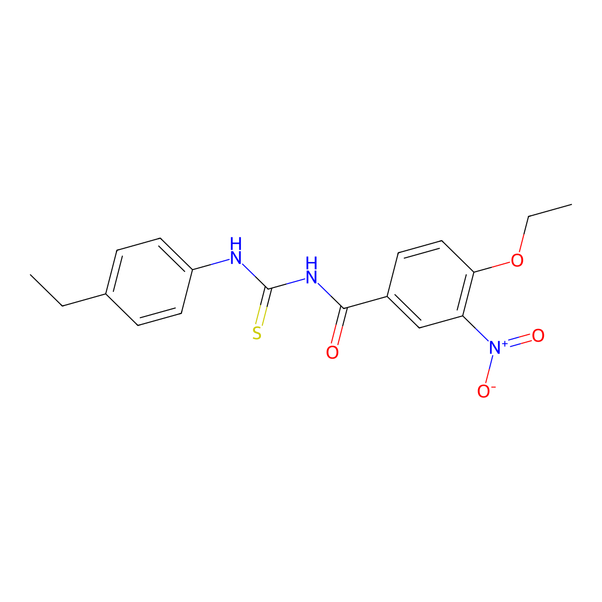 4-ethoxy-N-[(4-ethylphenyl)carbamothioyl]-3-nitrobenzamide molecular structure, CAS 426228-29-7