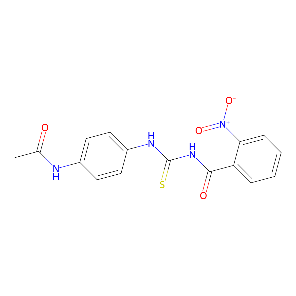 N-[(4-acetamidophenyl)carbamothioyl]-2-nitrobenzamide molecular structure, CAS 426229-66-5