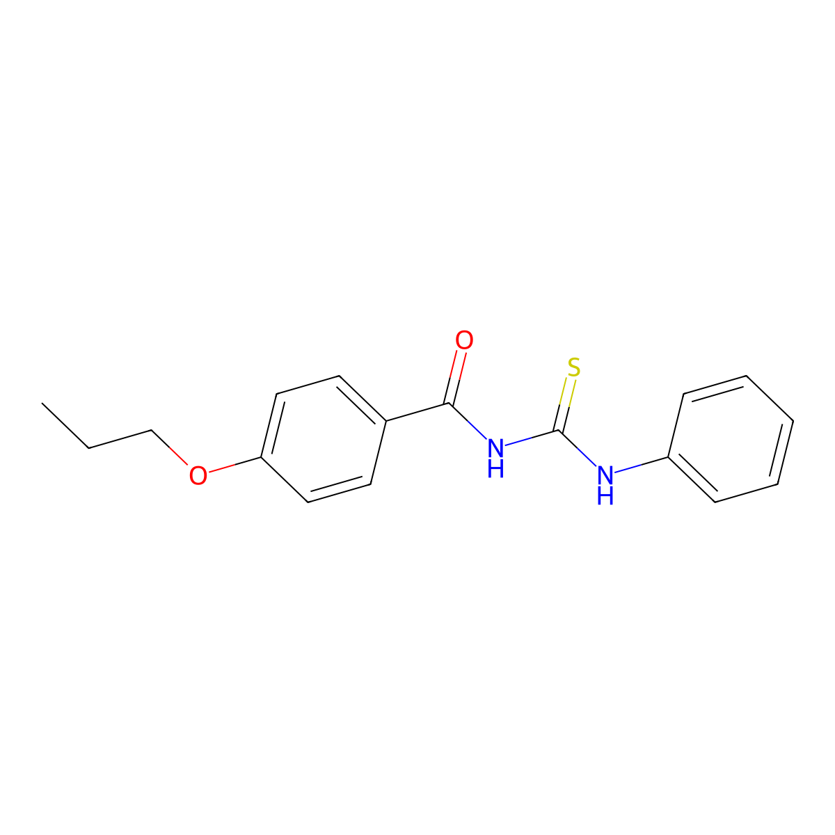 N-(phenylcarbamothioyl)-4-propoxybenzamide molecular structure, CAS 426229-75-6