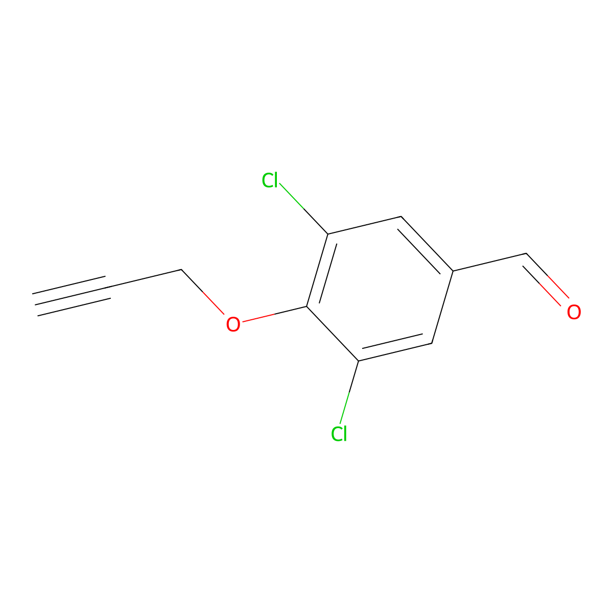 3,5-Dichloro-4-(prop-2-yn-1-yloxy)benzaldehyde molecular structure, CAS 426229-84-7