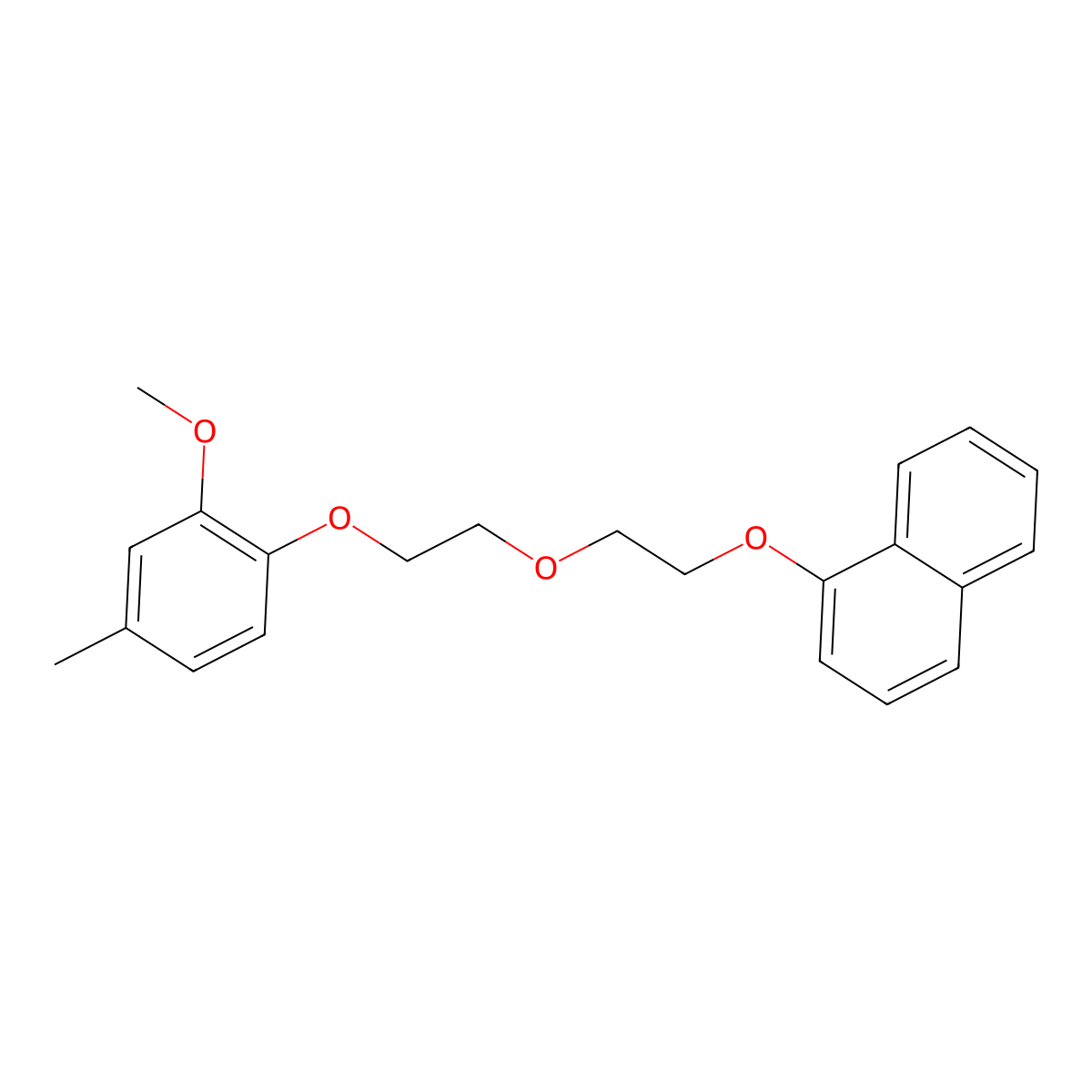 1-[2-[2-(2-Methoxy-4-methylphenoxy)ethoxy]ethoxy]naphthalene molecular structure, CAS 426229-85-8