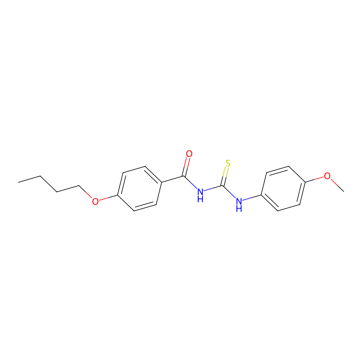 4-butoxy-N-[(4-methoxyphenyl)carbamothioyl]benzamide molecular structure, CAS 426230-30-0