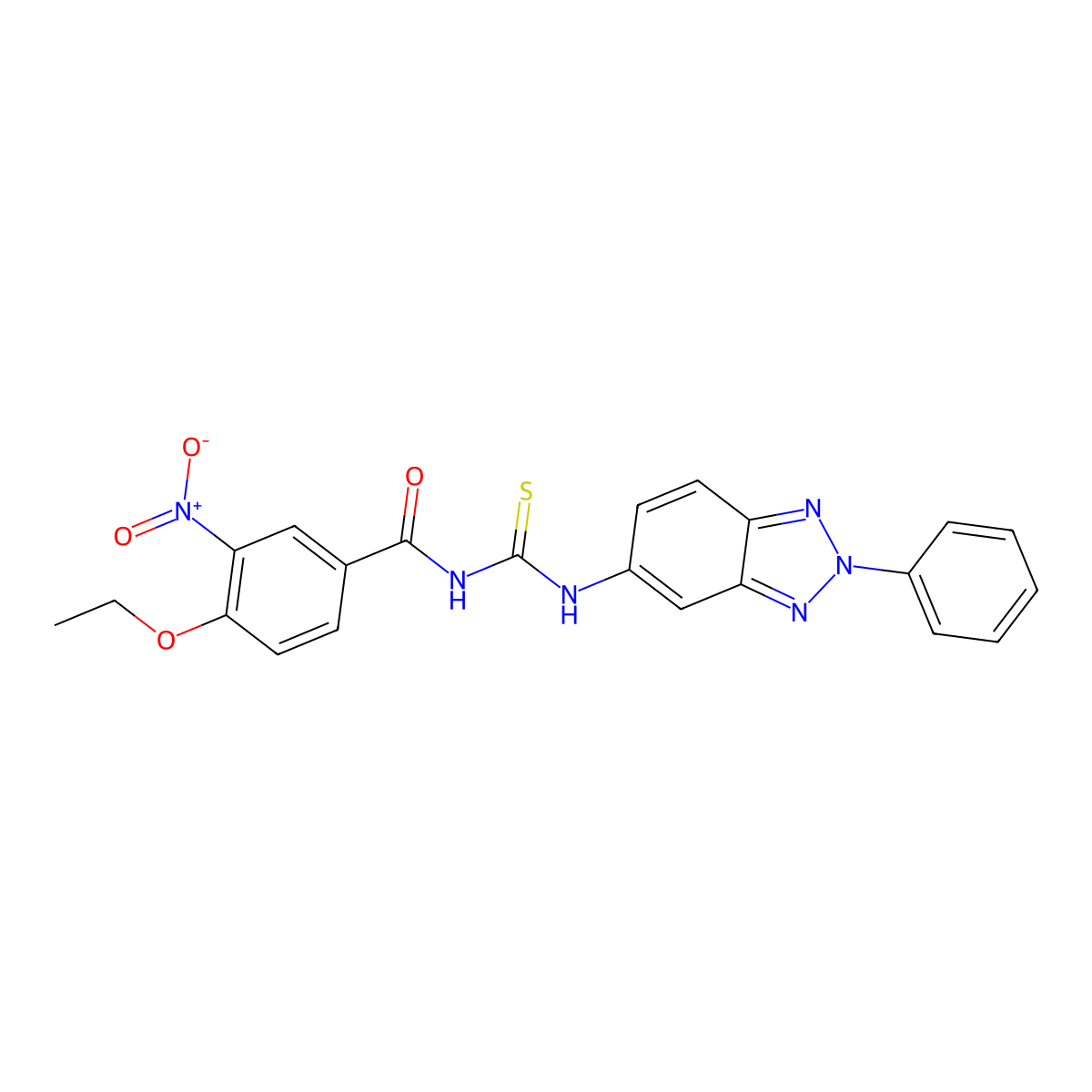 4-ethoxy-3-nitro-N-[(2-phenylbenzotriazol-5-yl)carbamothioyl]benzamide molecular structure, CAS 426230-36-6