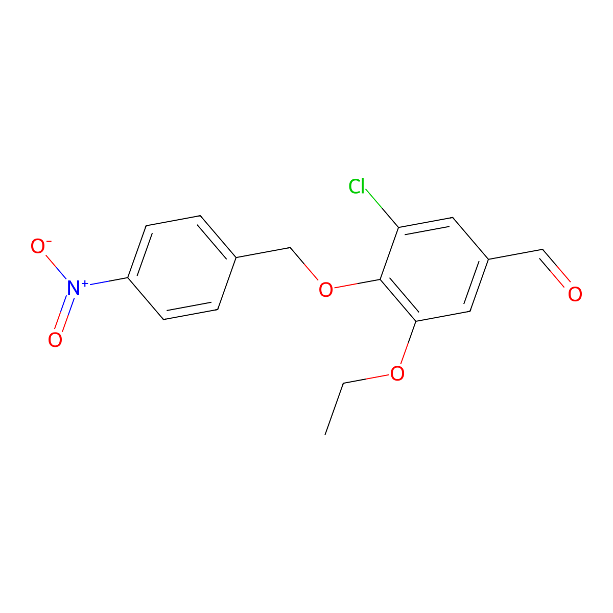 3-Chloro-5-ethoxy-4-[(4-nitrobenzyl)oxy]benzaldehyde molecular structure, CAS 426230-69-5