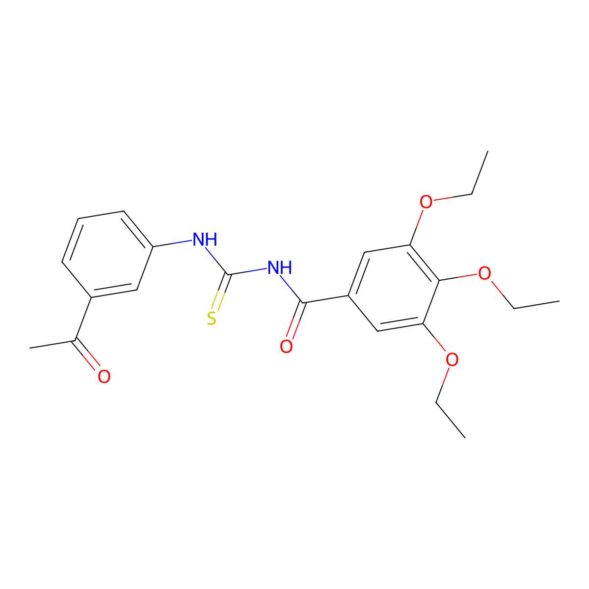 N-[(3-acetylphenyl)carbamothioyl]-3,4,5-triethoxybenzamide molecular structure, CAS 426230-86-6