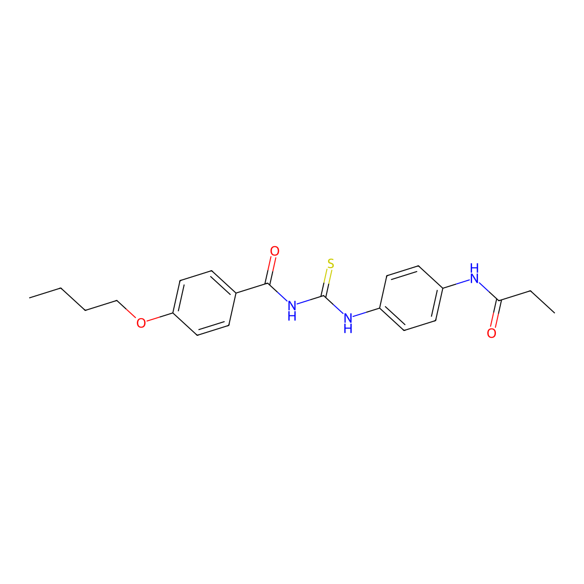 4-butoxy-N-[[4-(propanoylamino)phenyl]carbamothioyl]benzamide molecular structure, CAS 426230-98-0