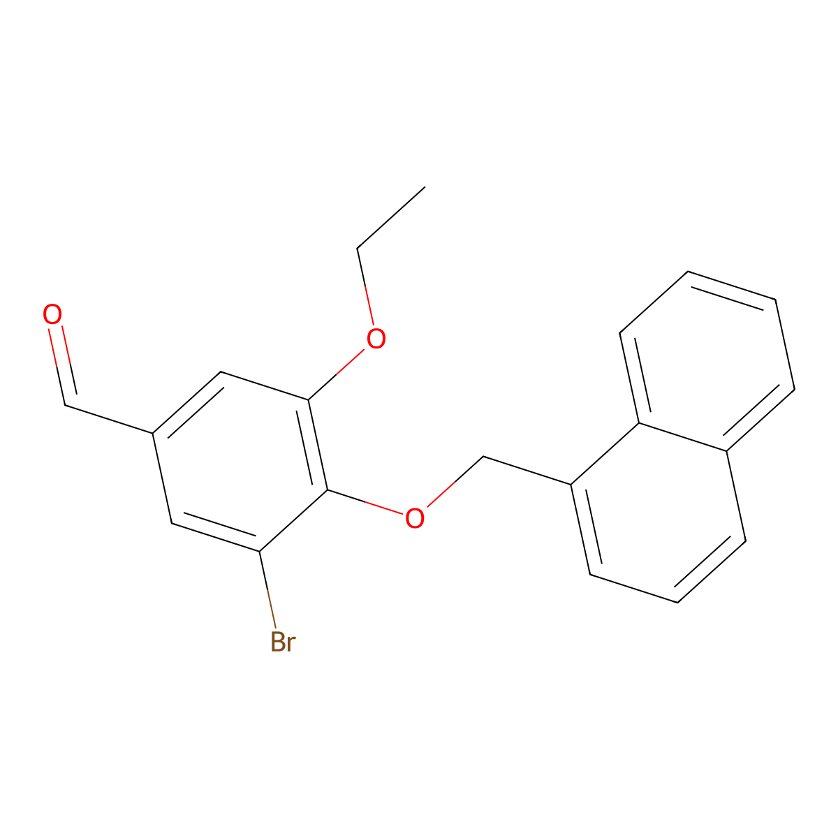 3-Bromo-5-ethoxy-4-(naphthalen-1-ylmethoxy)benzaldehyde molecular structure, CAS 426231-02-9