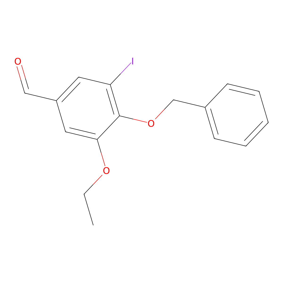 4-(Benzyloxy)-3-ethoxy-5-iodobenzaldehyde molecular structure, CAS 426231-13-2