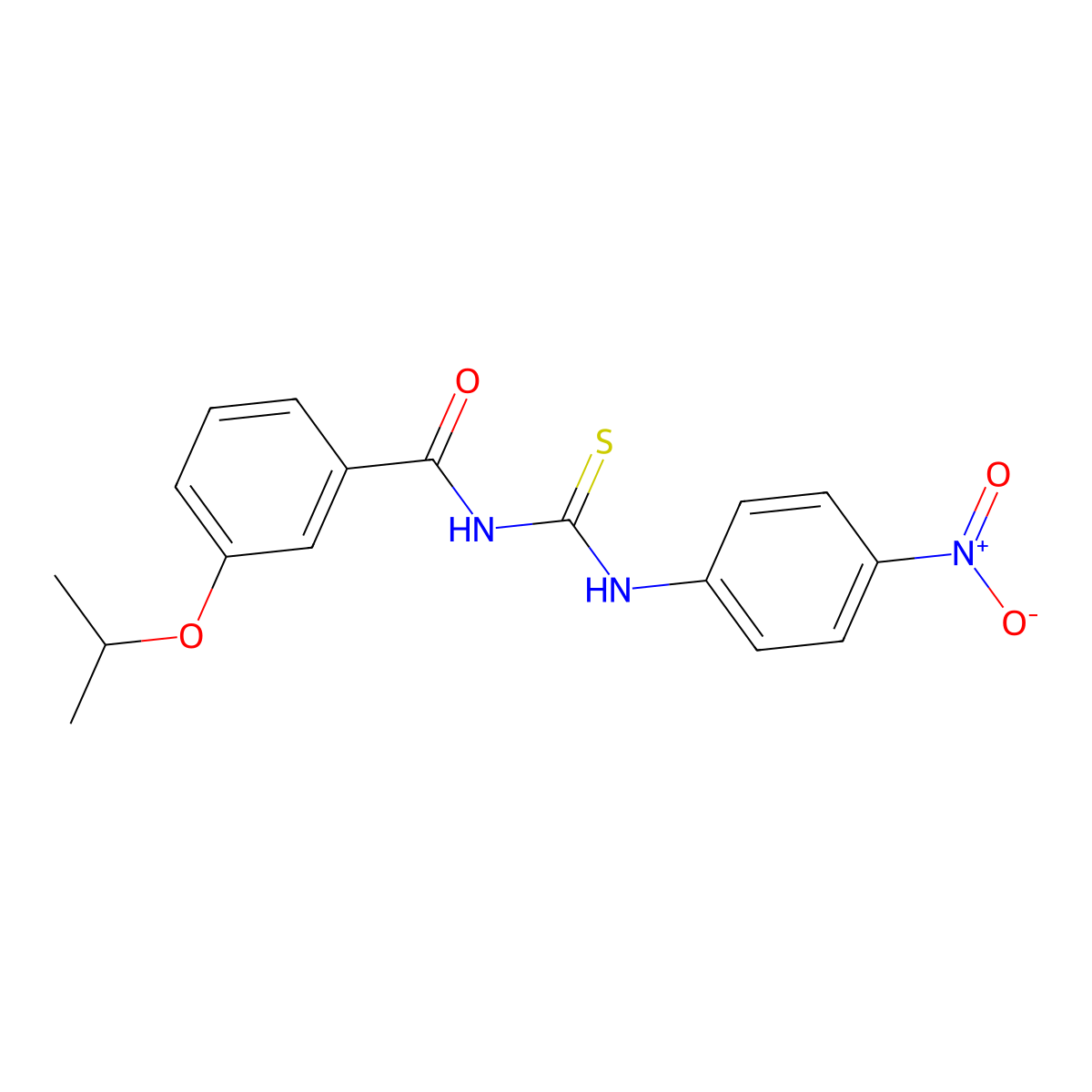 N-[(4-nitrophenyl)carbamothioyl]-3-propan-2-yloxybenzamide molecular structure, CAS 426231-21-2